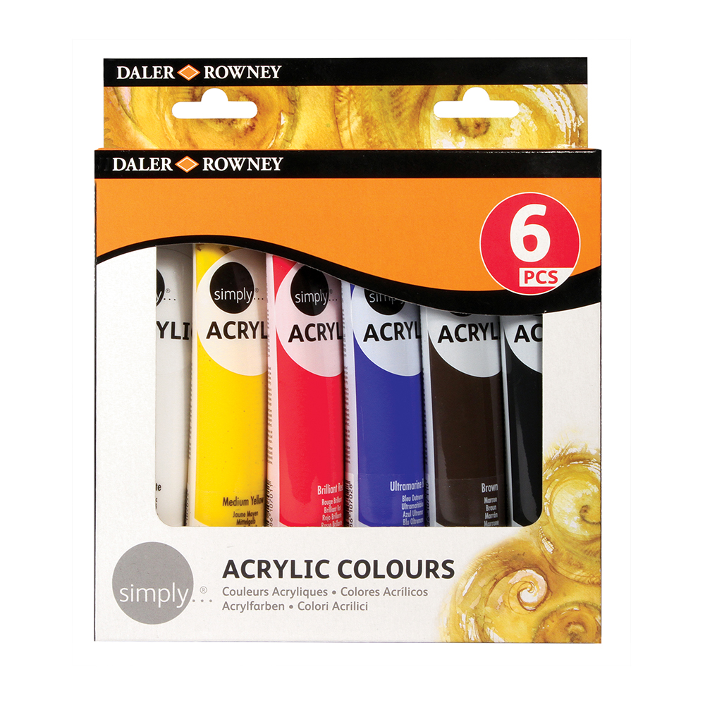 Daler-Rowney Simply Acrylic - Colore Acrilico Marrone - 75 Ml - Per Artisti E Hobbisti - Qualità Leader