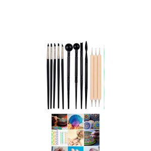 PACK 3 SET DE PUNTILLISMO BOLAS Y PINCELES DE GOMA