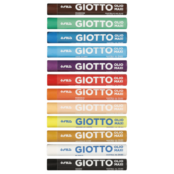 SET BARRA PASTEL OLEO MAXI 12 COLORES GIOTTO - Imagen 2