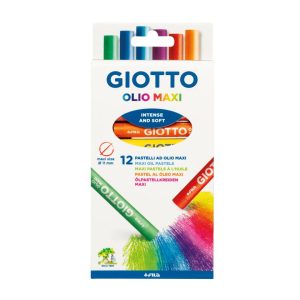 SET BARRA PASTEL OLEO MAXI 12 COLORES GIOTTO
