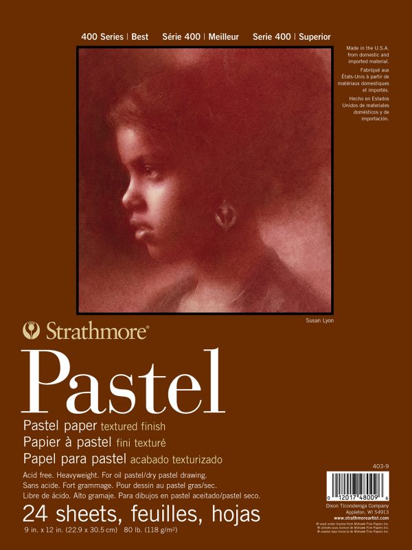 Strathmore 400, BLOCK PASTEL 9X12 24 Hojas de colores 118Gr