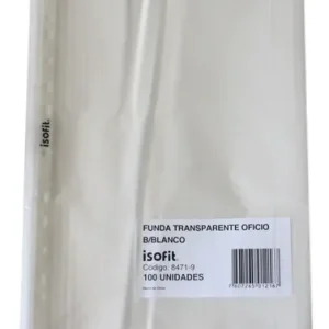 FUNDA TRANSPARENTE OFICIO  100 UNI ISOFIT