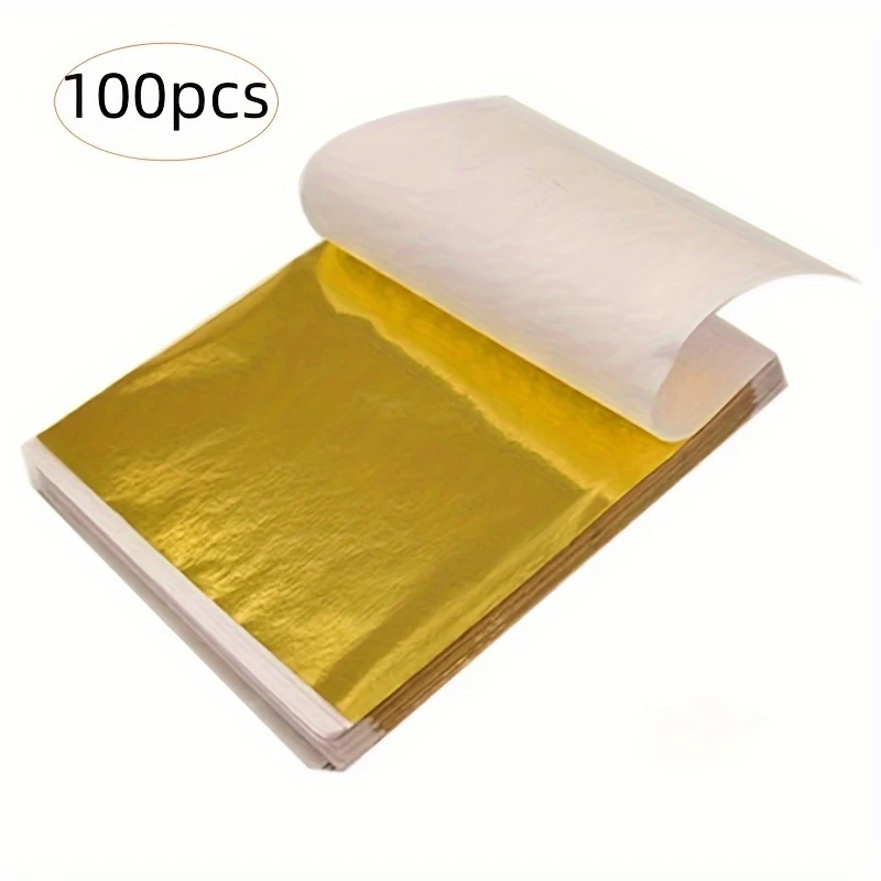 BLOCK 100 HOJAS PAN DE ORO (8.5X9CM)