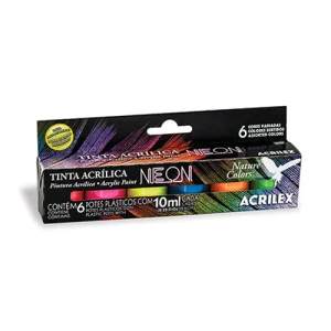 SET 6 ACRILICOS NEON10ML ACRILEX