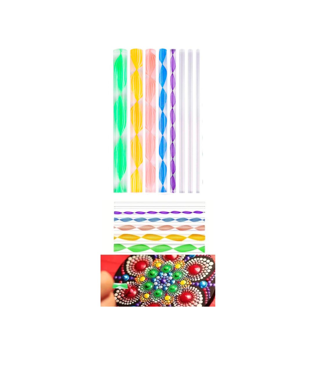 SET 8 HERRAMIENTAS DE PUNTILLISMO GRUESAS Y FINAS